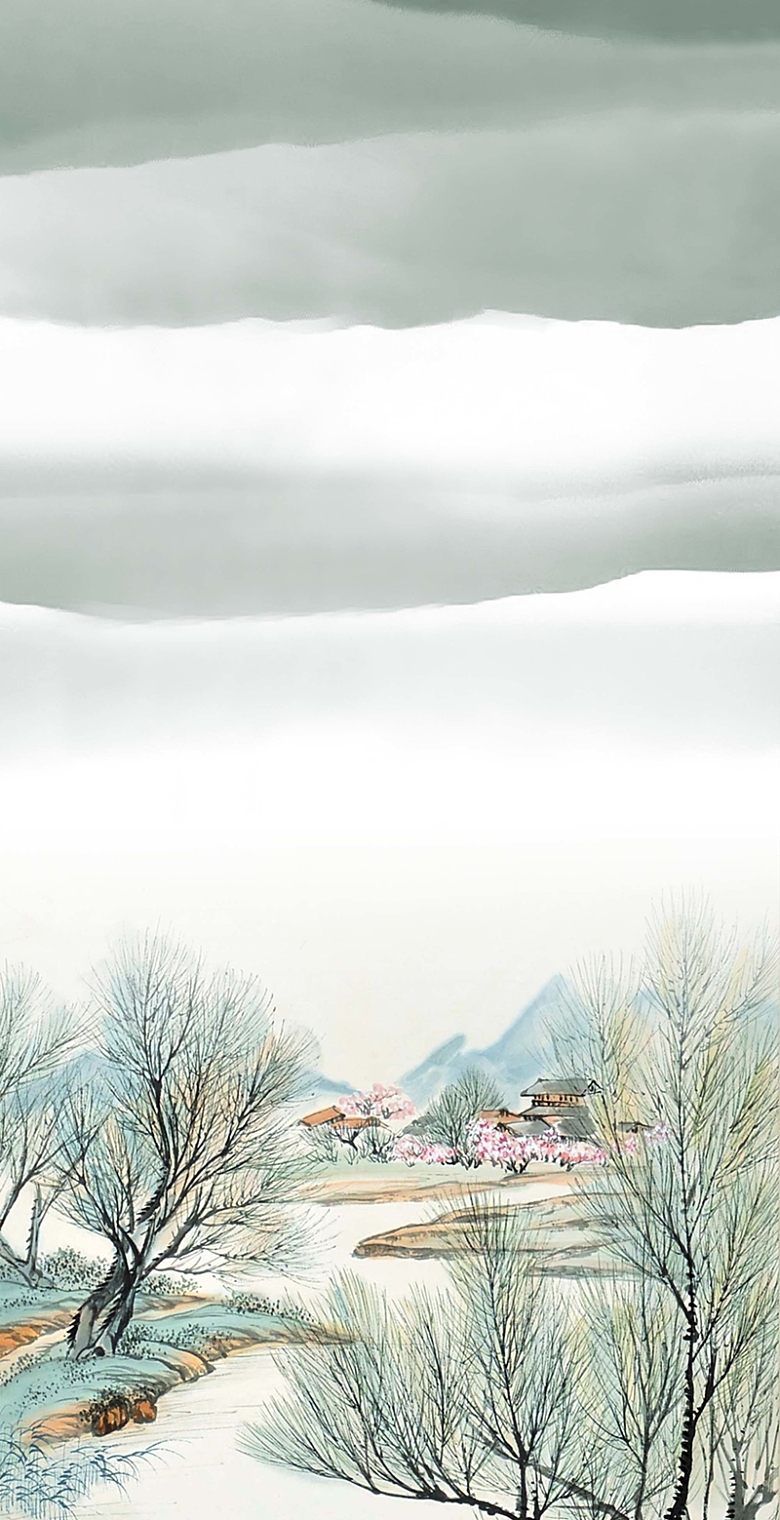 清明节中国风风景广告背景