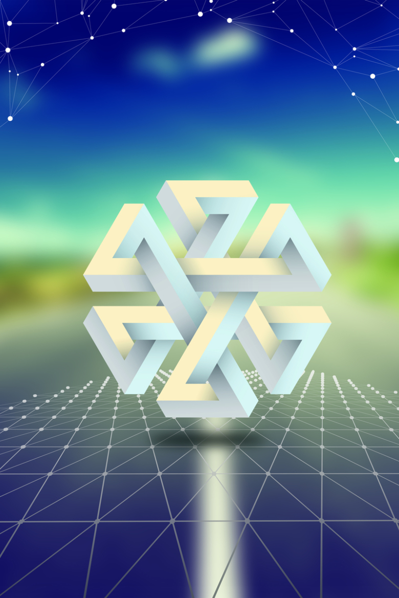 大气科技几何海报背景免抠素材免费下载_觅元素51yuansu.com