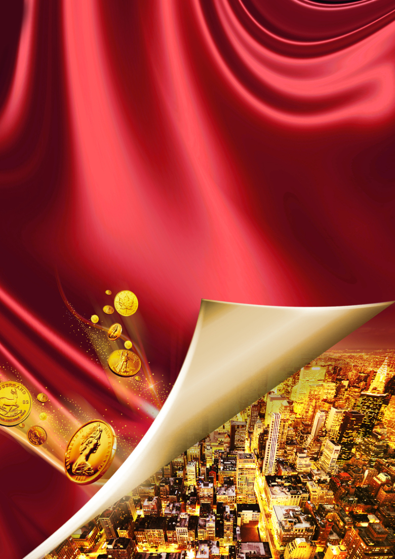 红色盛大开盘地产开盘海报psd分层背景