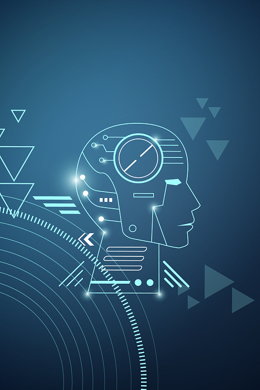 大气简约科技人工智能海报