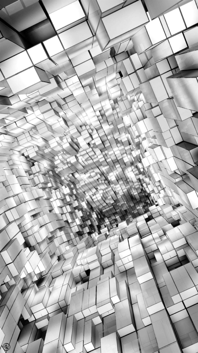 白色科技几何h5背景