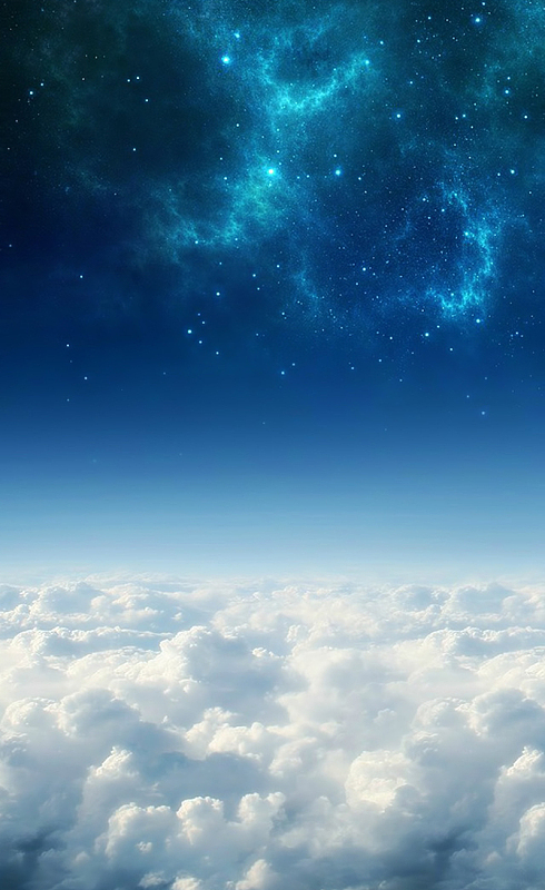 科技梦幻蓝天白云背景图