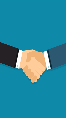 握手的商务男子图