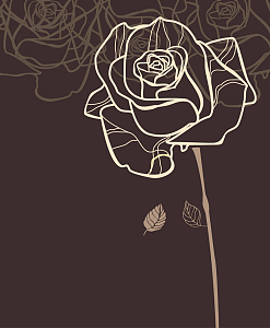 复古文艺玫瑰花情人节海报背景素材