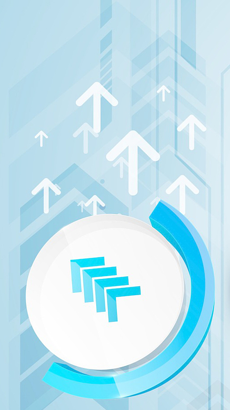 简约公司商务海报蓝色箭头