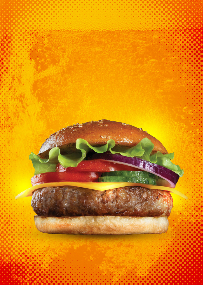 汉堡啤酒海报psd背景图