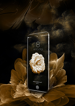 黑金苹果8预售宣传海报背景psd