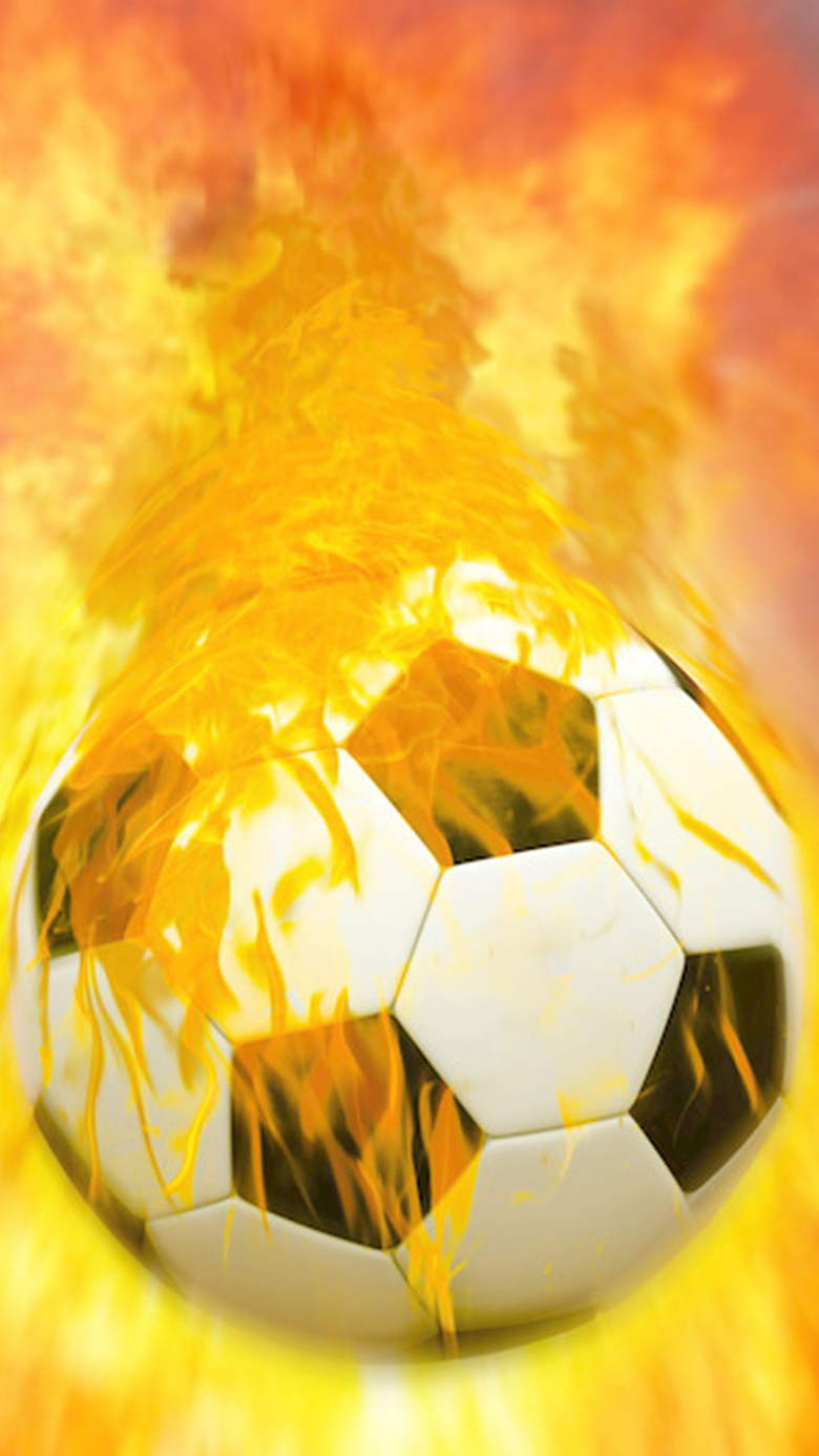 科幻火焰足球图案背景图