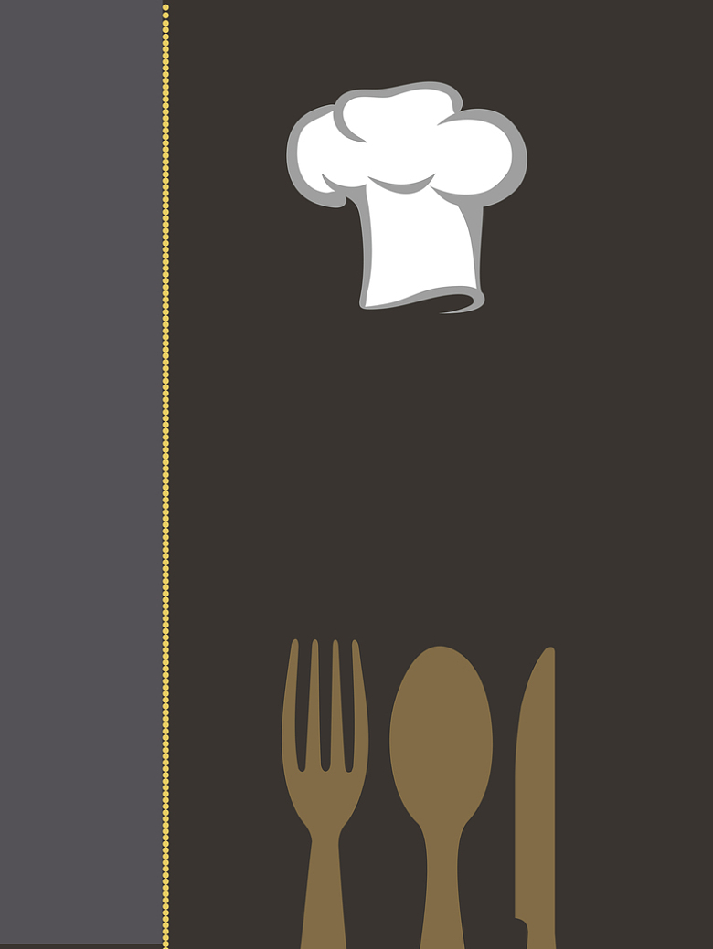 大气简约性冷淡设计棕色美食菜谱背景素材