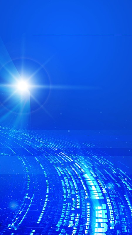 闪烁线条科技感蓝色背景h5背景素材