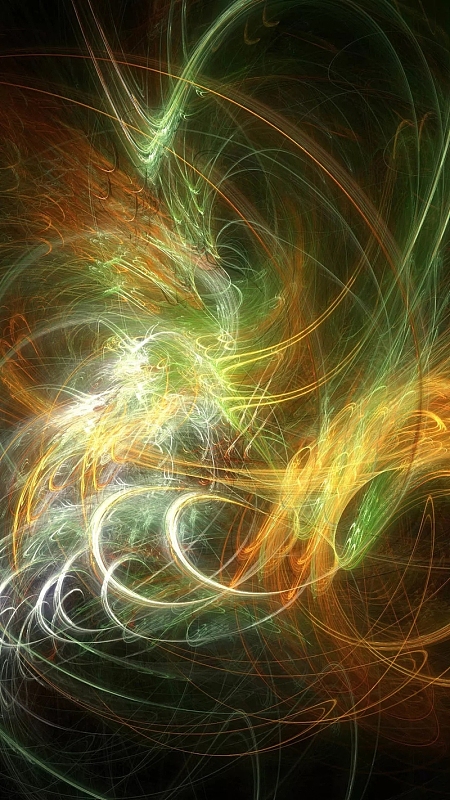 抽象绿色炫彩光效h5背景