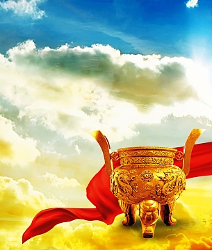 三足鼎立背景模板