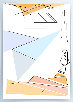 简约手绘科技海报背景素材