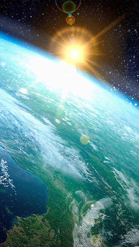 蓝色星球光芒手机端h5背景