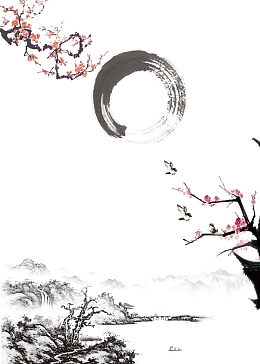 清明节中国画广告背景