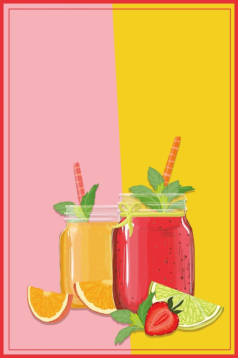 夏季蜂蜜柚子茶海报