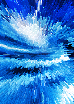 3D抽象深蓝柱状背景