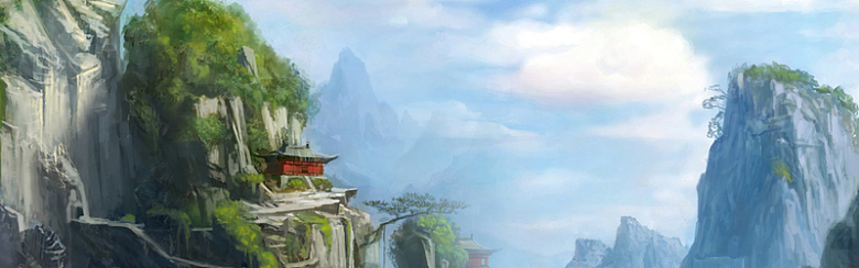 浪漫景色仙侠风中国风动画游戏背景素材