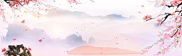中医进补文艺梅花粉色banner