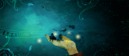 深秋音乐会大气蓝色banner