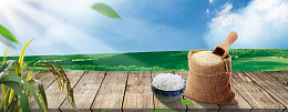 清新有机大米促销banner