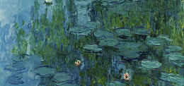 睡莲油画背景