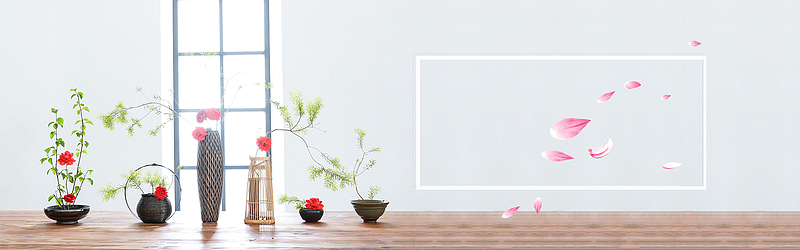 简约温馨家具banner海报背景
