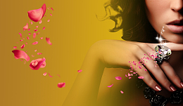 浪漫梦幻女人戒指广告背景素材