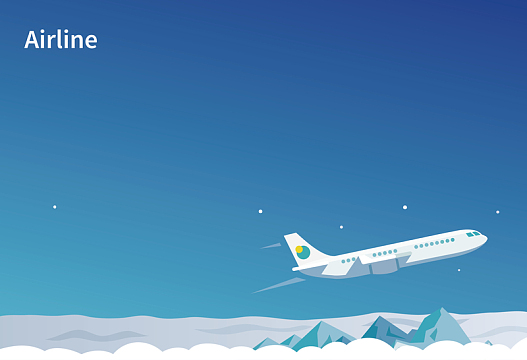 升空高飞的飞机海报背景素材
