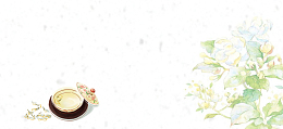 淘宝茉莉花唯美促销海报banner背景