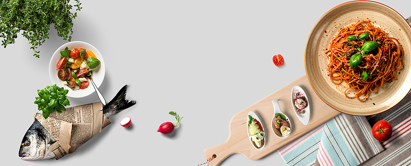 武汉热干面简约灰色banner