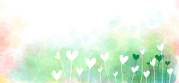 植树节情人节爱心植树晕染背景banner