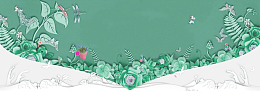 夏季清新服装绿色海报banner