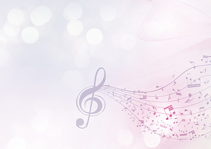 浪漫梦幻花朵音符音乐会背景素材