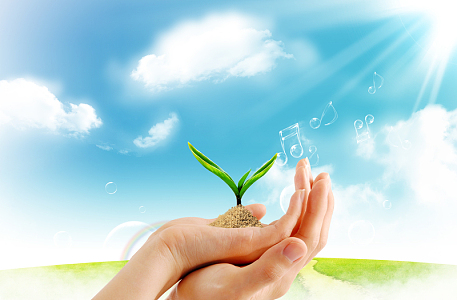 清新自然绿色新生命背景素材