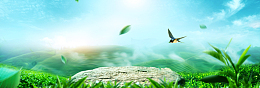 清新自然山水风景背景banner