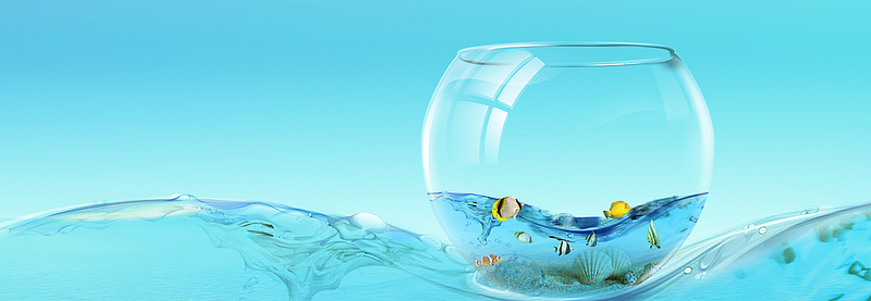 手绘鱼缸背景素材_手绘鱼缸背景图片下载_觅元素