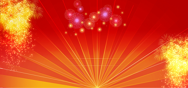 烟花倒计时烟花节浪漫红色海报背景