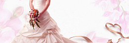 结婚季唯美浪漫清新粉色banner