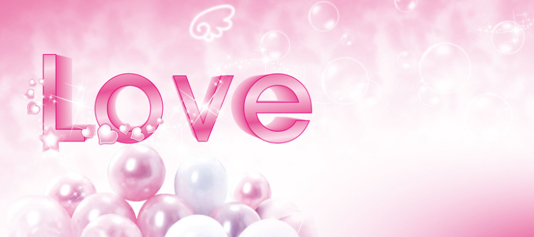 love浪漫粉色婚庆背景