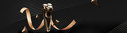 黑金剃须刀丝带简约几何黑色banner