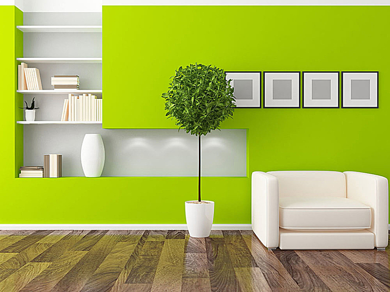 绿色简约清新竹炭背景墙家居素材