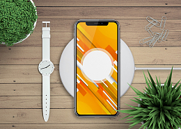 文艺iPhoneX简约广告海报背景psd