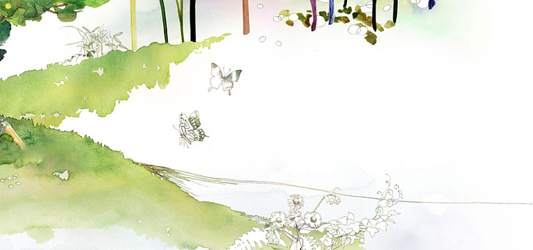 小清新唯美手绘背景