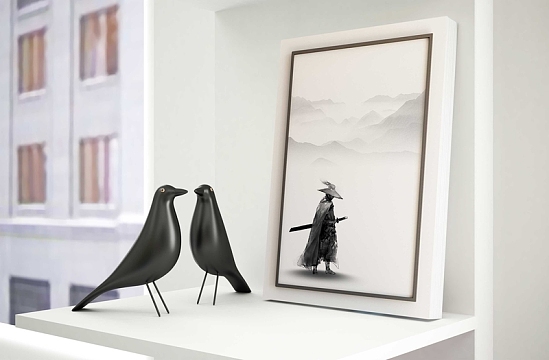 简洁北欧家居海报背景psd