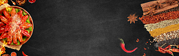 美味香料小龙虾质感黑色banner