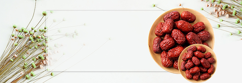 美味红枣文艺简约几何banner