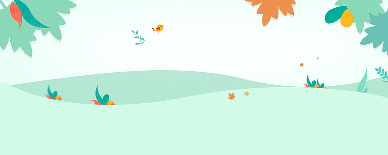 踏青春游卡通海报banner