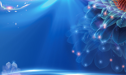 唯美蓝色背景海报