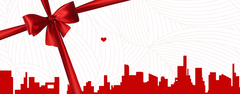 感恩节礼盒小清新简约几何banner